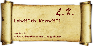 Labáth Kornél névjegykártya