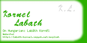 kornel labath business card